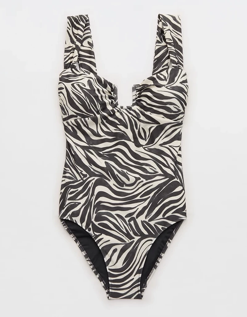 Aerie Bandeau Full Coverage One Piece Swimsuit