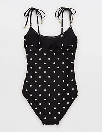 Aerie Ruched Scoop Full Coverage One Piece Swimsuit