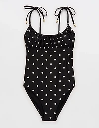 Aerie Ruched Scoop Full Coverage One Piece Swimsuit