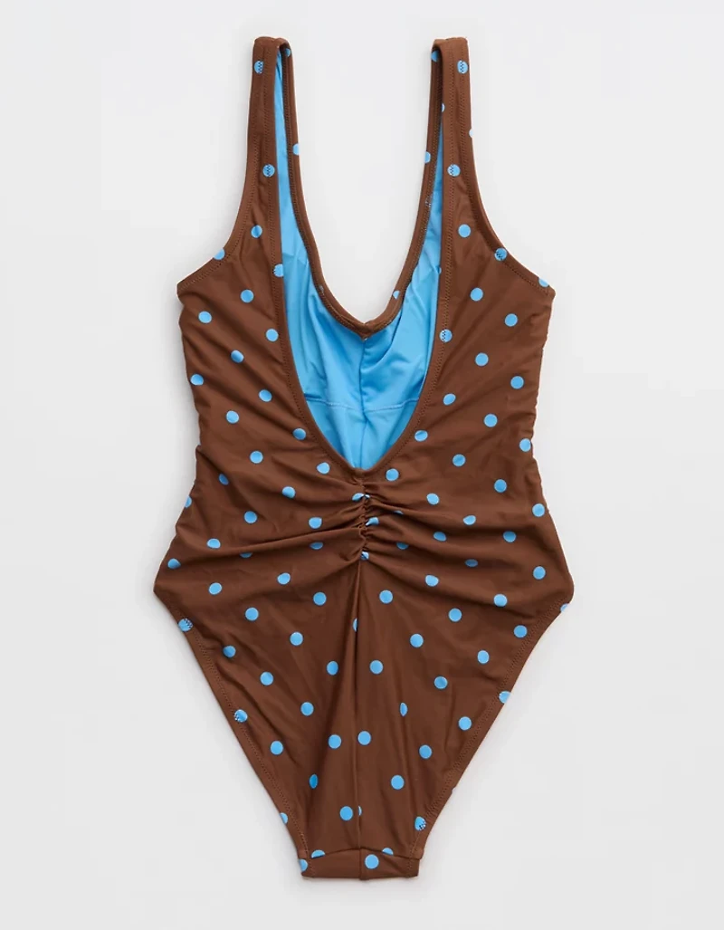 Aerie Ruched Full Coverage One Piece Swimsuit