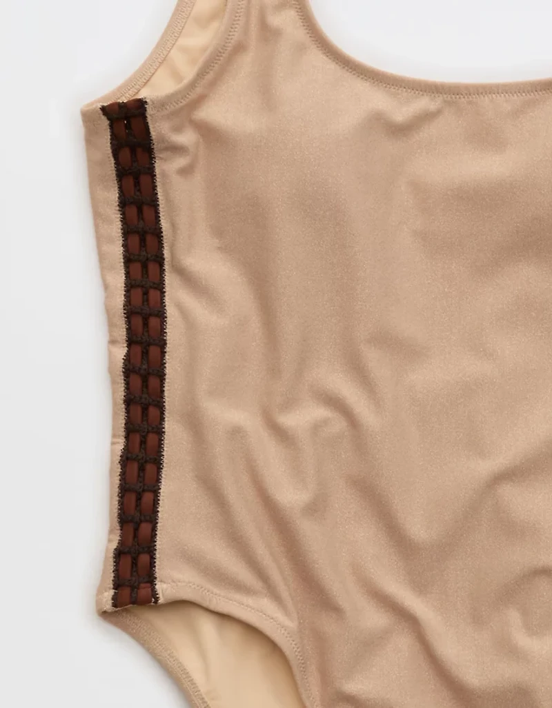 Aerie Babewatch Crochet One Piece Swimsuit