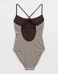 Aerie Ribbed Scoop Binding Full Coverage One Piece Swimsuit