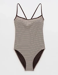 Aerie Ribbed Scoop Binding Full Coverage One Piece Swimsuit