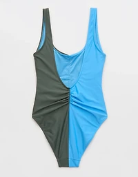 Aerie Ruched Full Coverage One Piece Swimsuit