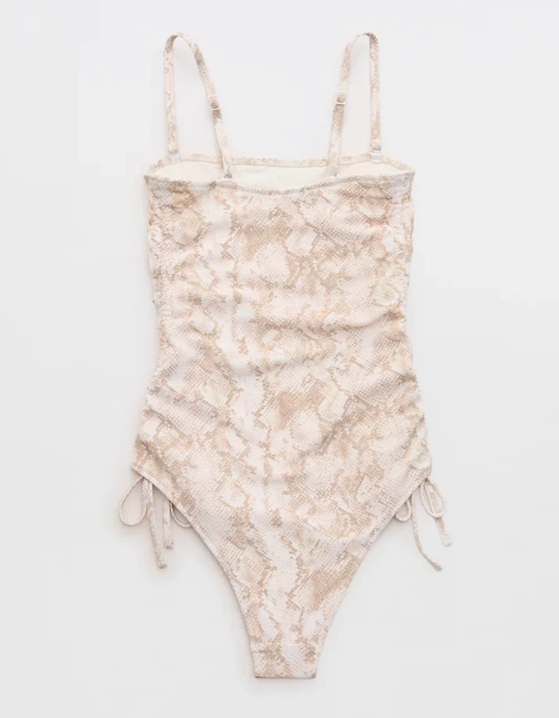 Aerie Pique Full Coverage One Piece Swimsuit