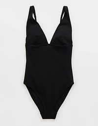 Aerie Pique Full Coverage One Piece Swimsuit