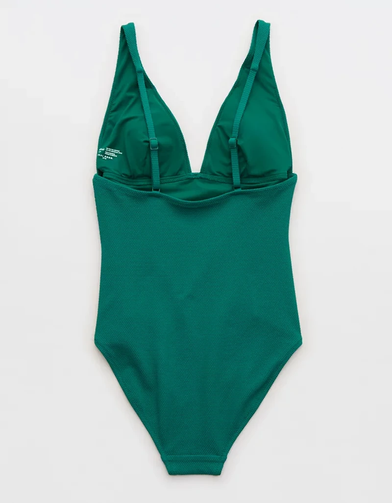 Aerie Pique Full Coverage One Piece Swimsuit