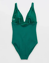 Aerie Pique Full Coverage One Piece Swimsuit