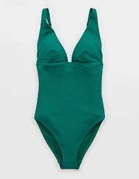 Aerie Pique Full Coverage One Piece Swimsuit