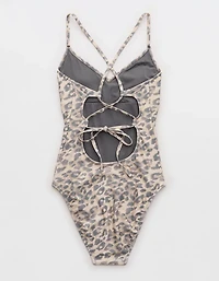 Aerie Strappy Full Coverage One Piece Swimsuit