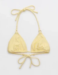 Aerie Shine Rib String Triangle Bikini Top