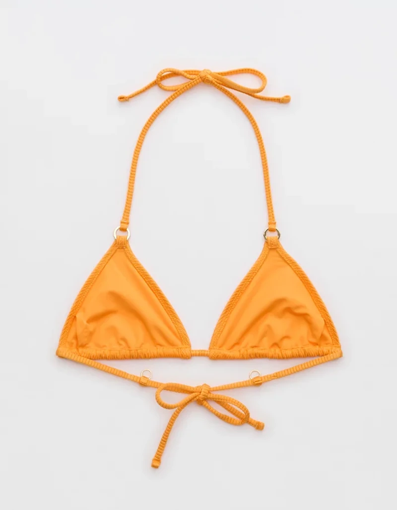 Aerie Shine Rib String Triangle Bikini Top
