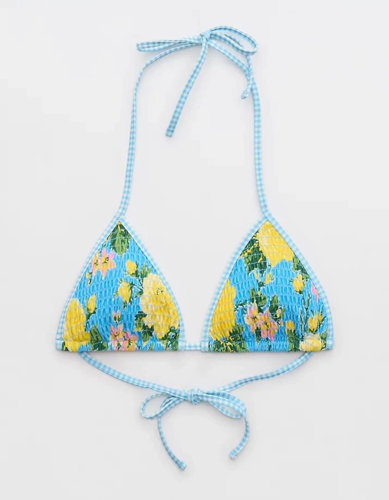 Aerie The Sun-Lover Smocked Bikini Top