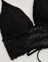 Aerie Longline Crochet Triangle Bikini Top