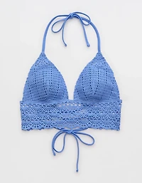 Aerie Crochet Triangle Longline Bikini Top