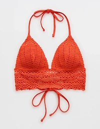 Aerie Longline Crochet Triangle Bikini Top