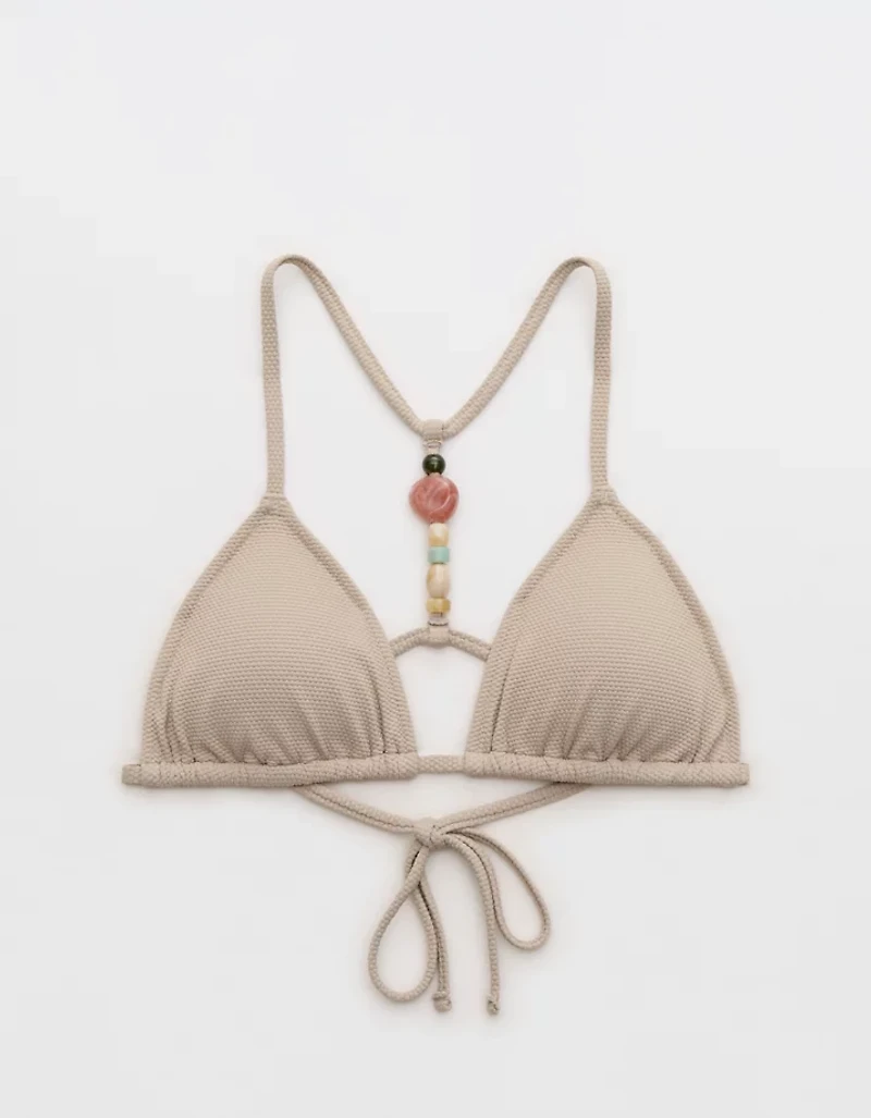 Aerie Pique String Triangle Bikini Top