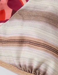 Aerie Reversible Metallic Binding Halter Triangle Bikini Top