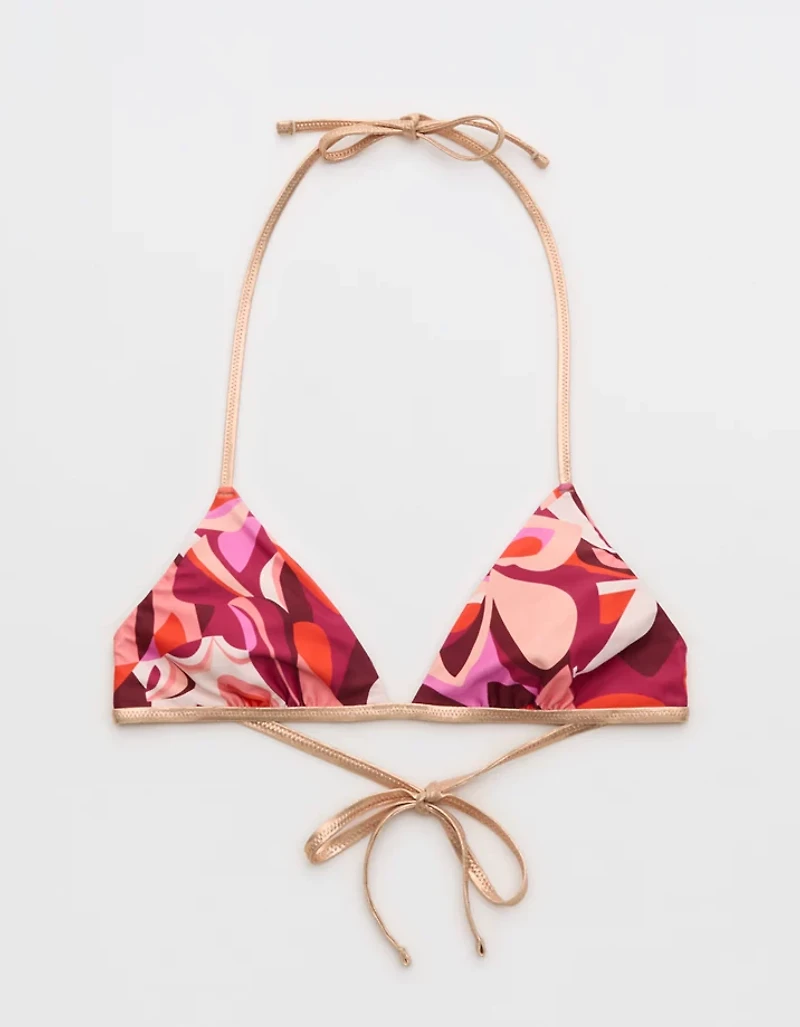 Aerie Reversible Metallic Binding Halter Triangle Bikini Top