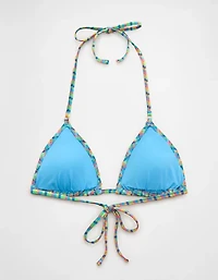 Aerie Seersucker String Triangle Bikini Top