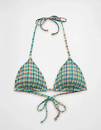 Aerie Seersucker String Triangle Bikini Top