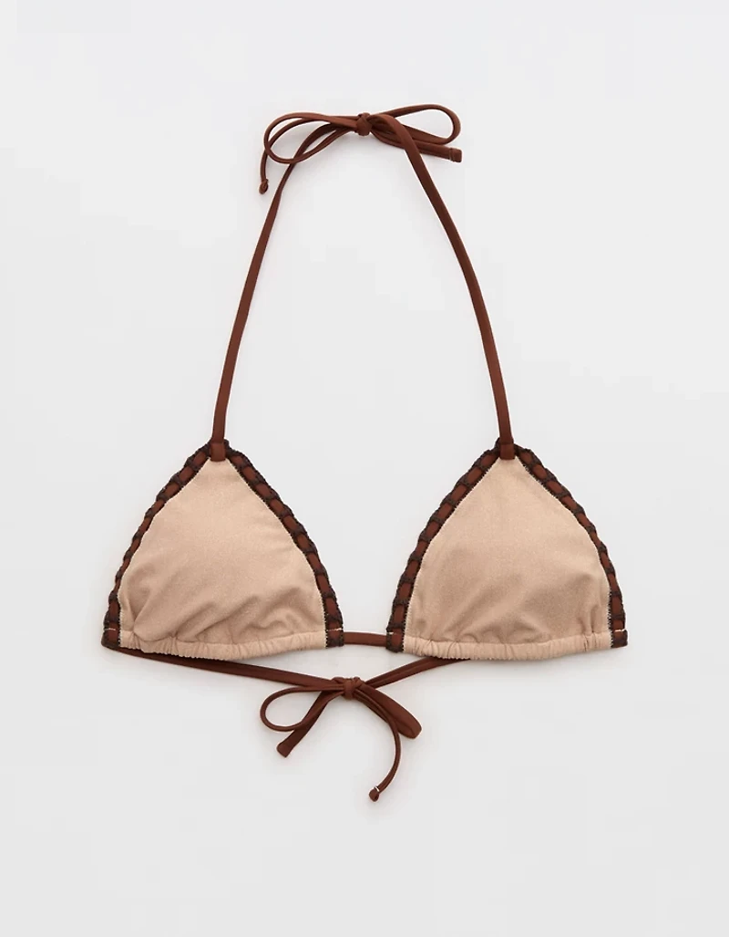 Aerie Crochet String Triangle Bikini Top