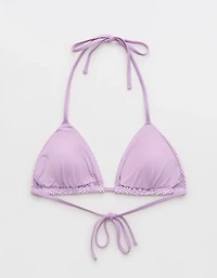 Aerie Seersucker String Triangle Bikini Top