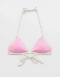 Aerie Ribbed Halter Triangle Bikini Top
