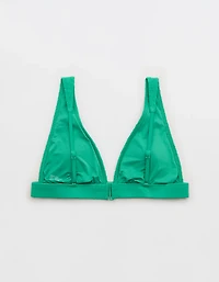 Aerie Banded Plunge Smocked Bikini Top