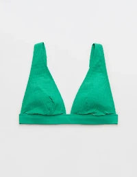 Aerie Banded Plunge Smocked Bikini Top