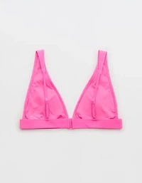 Aerie Banded Plunge Smocked Bikini Top