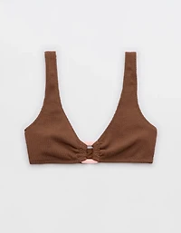 Aerie Crinkle Ring Wide Strap Scoop Bikini Top