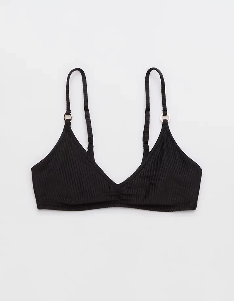 Aerie Beach Babe Shine Rib Voop Bikini Top