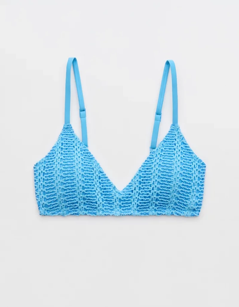 Aerie Cloudweave Crochet Voop Bikini Top