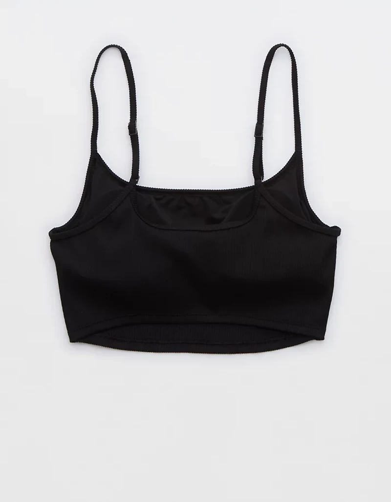 Aerie Ribbed Scoop Longline Bikini Top