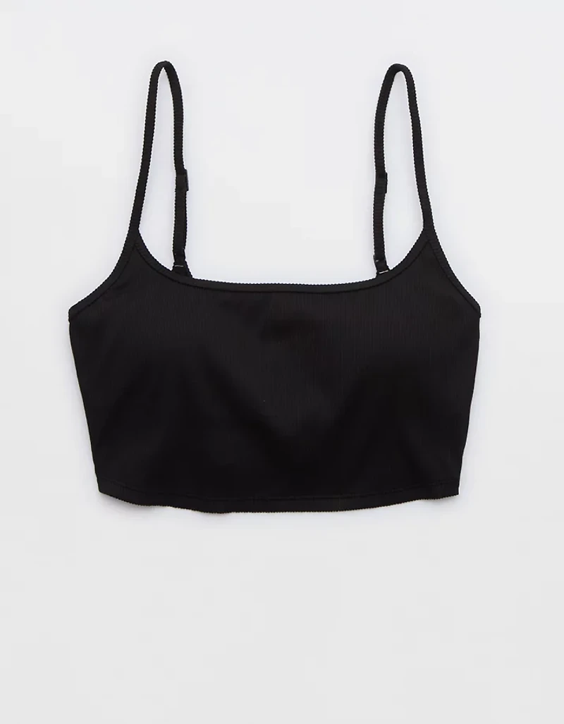 Aerie Ribbed Scoop Longline Bikini Top