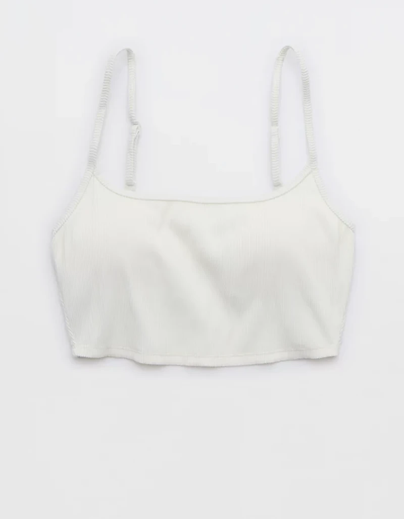 Aerie Ribbed Scoop Longline Bikini Top