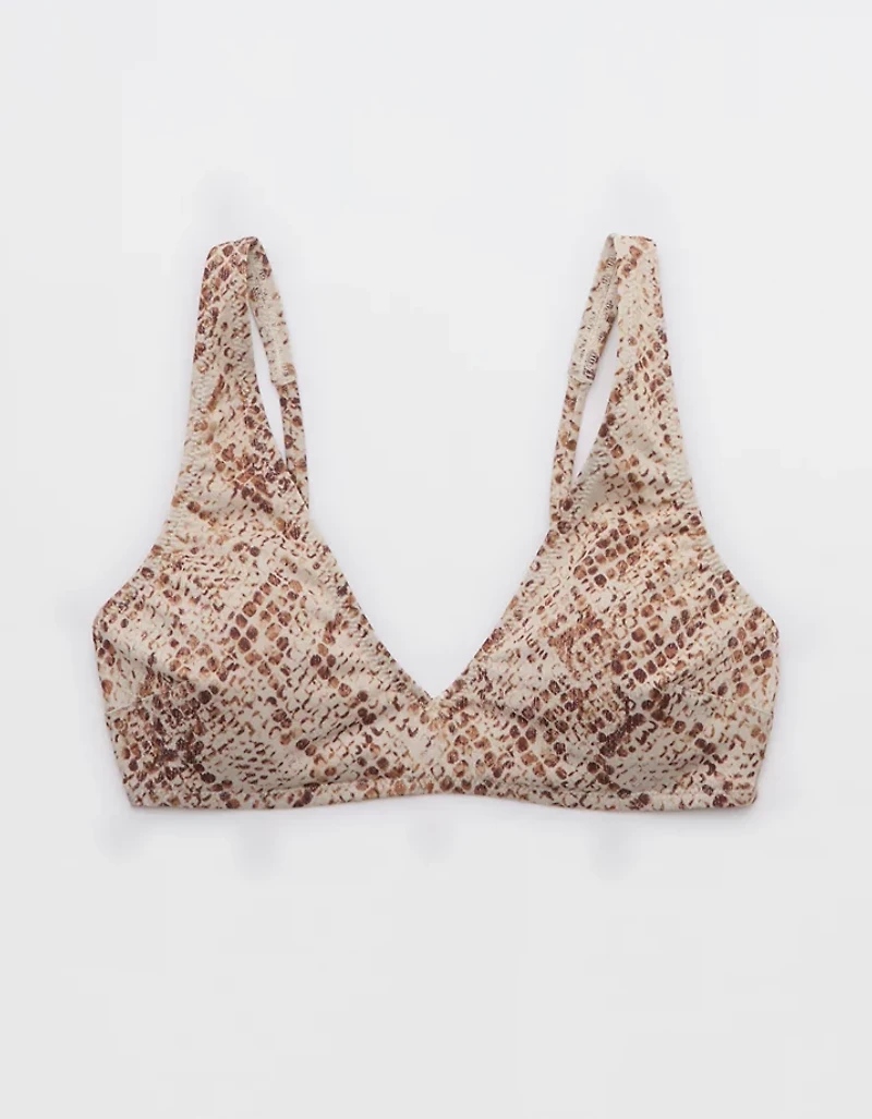 Aerie Sparkle Wide Strap Voop Bikini Top