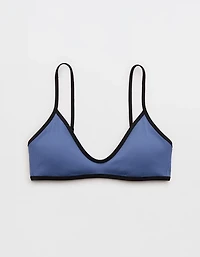 Aerie Skinny Strap Voop Ribbed Bikini Top