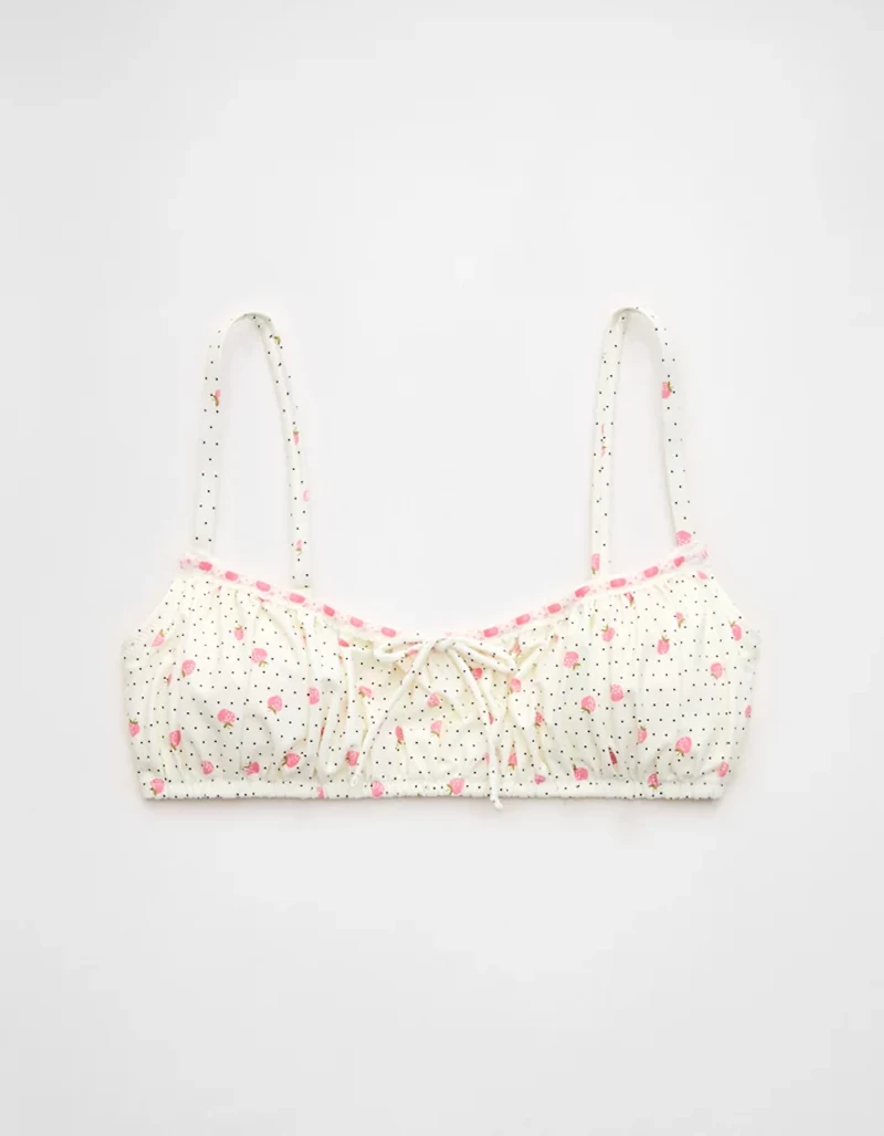 Aerie Ruched Scoop Bikini Top