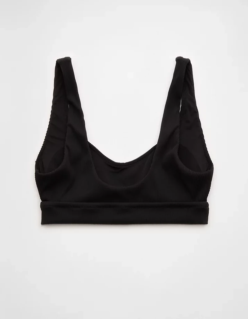 Aerie Banded Wide Strap Scoop Ribbed Bikini Top