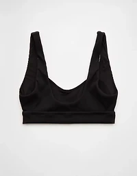 Aerie Banded Wide Strap Scoop Ribbed Bikini Top
