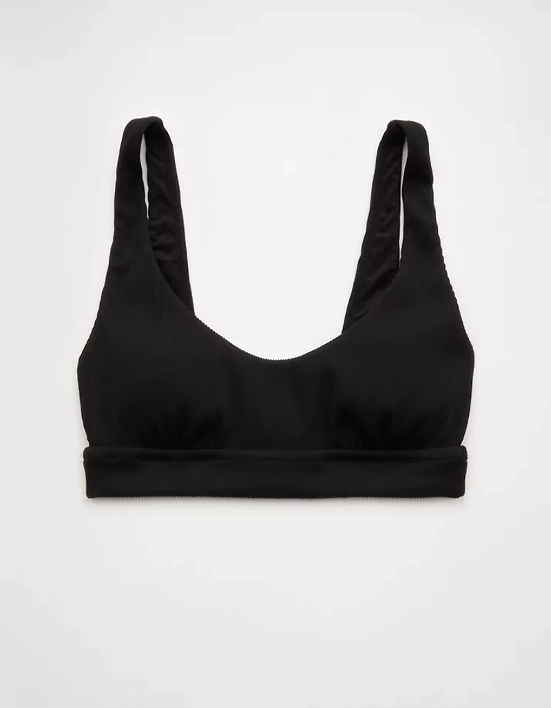 Aerie Banded Wide Strap Scoop Ribbed Bikini Top
