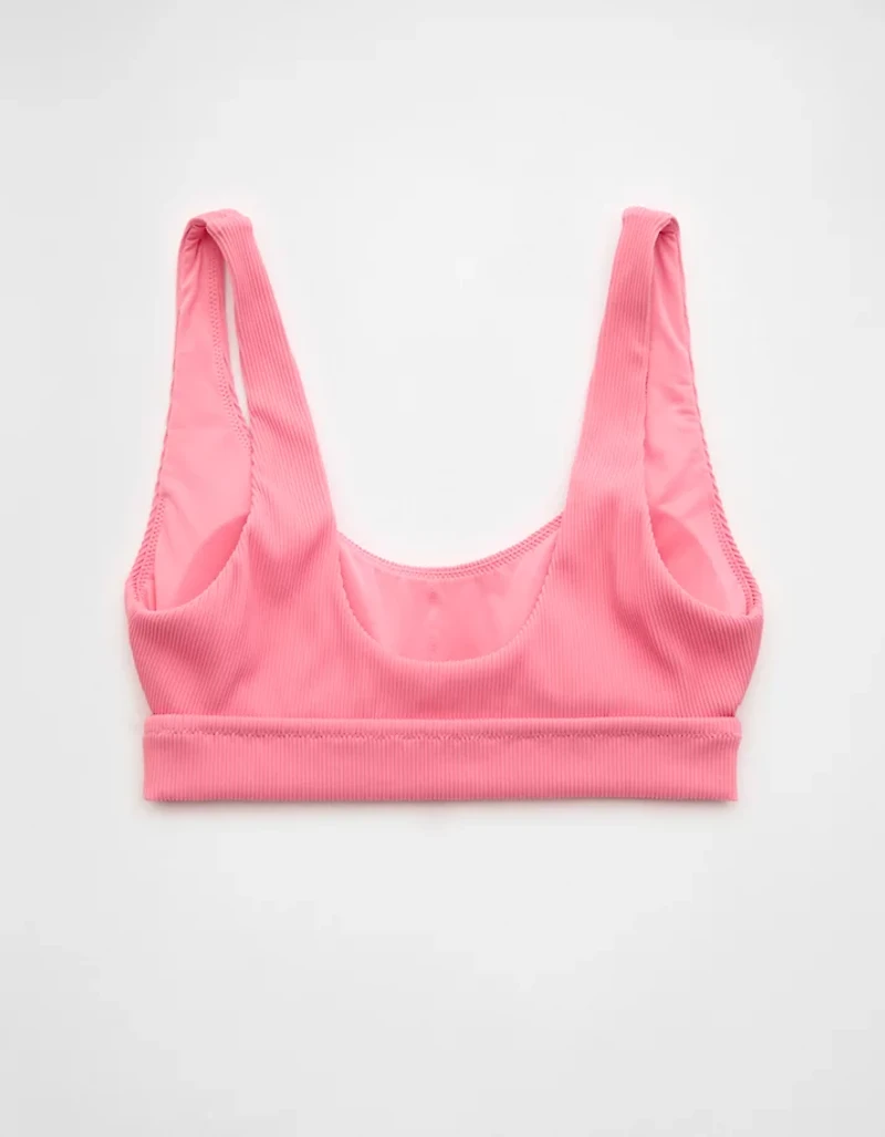 Aerie Banded Wide Strap Scoop Ribbed Bikini Top