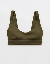 Aerie Banded Wide Strap Scoop Ribbed Bikini Top
