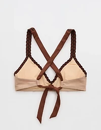 Aerie Crochet Skinny Strap Voop Bikini Top