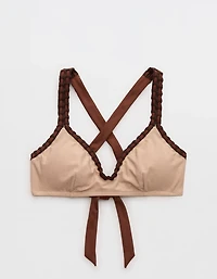 Aerie Crochet Skinny Strap Voop Bikini Top