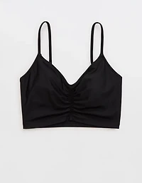 Aerie Ruched Longline Scoop Bikini Top