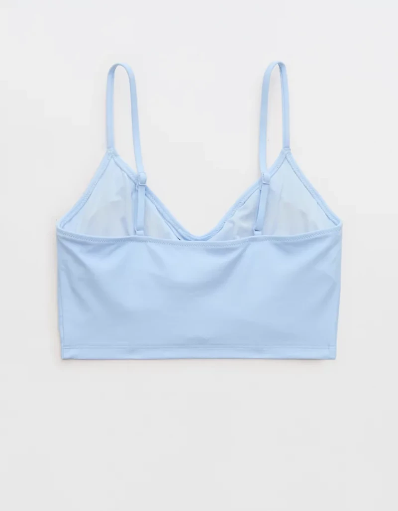 Aerie Ruched Longline Scoop Bikini Top