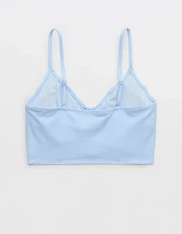 Aerie Ruched Longline Scoop Bikini Top